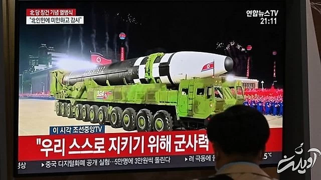 تعدادی موشک بزرگ و پرتابگر سنگین در این رژه به نمایش گذاشته شد GETTY IMAGES